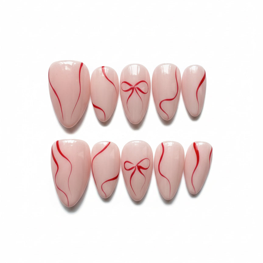 Red Swirls & Bow