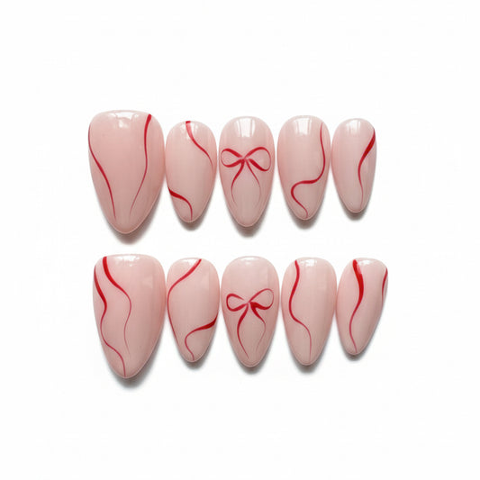Red Swirls & Bow